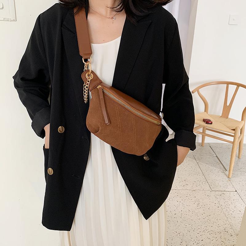 2020 new Korean version of the shoulder bag women's casual fashion matte crossbody chest bag retro ladies1, Black
2020 new Korean version of the shoulder bag women's casual fashion matte crossbody chest bag retro ladies1, Black