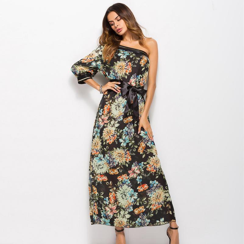 Sexy off shoulder long maxi dress Elegant vintage printing party dress Spring summer holiday style dresses1, Black
Sexy off shoulder long maxi dress Elegant vintage printing party dress Spring summer holiday style dresses1, Black