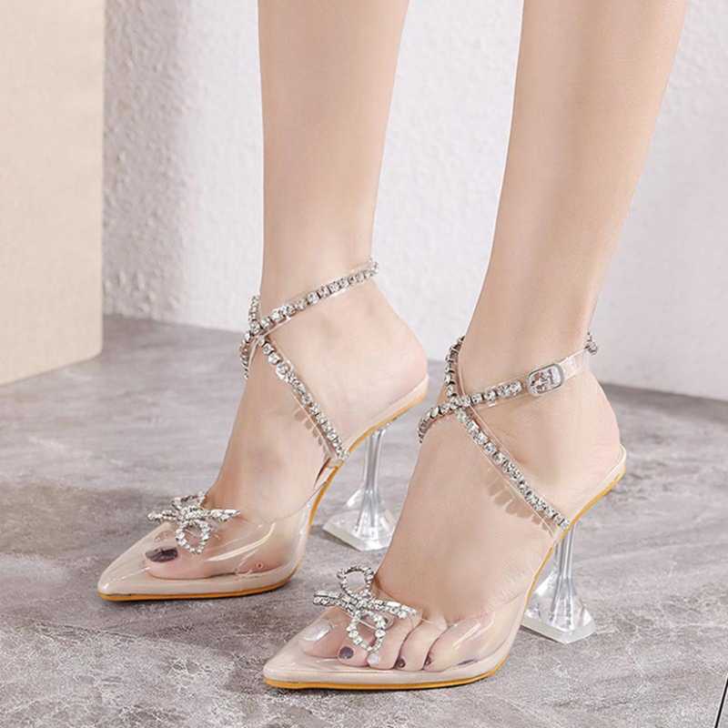 Diamond Bow-knot Decor Ankle Buckle Strap Kitten High Heel Women Sandals Pointed Toe Crystal Summer Slingback Pumps For Lady, Apricot
Diamond Bow-knot Decor Ankle Buckle Strap Kitten High Heel Women Sandals Pointed Toe Crystal Summer Slingback Pumps For Lady, Apricot