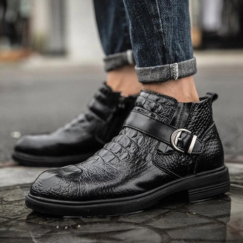 Men Boots genuine Leather Shoes Male Fashion Motorcycle Ankle Boots slip on plush warm snow boots Hombre Autumn Male Footwear #B36K
Men Boots genuine Leather Shoes Male Fashion Motorcycle Ankle Boots slip on plush warm snow boots Hombre Autumn Male Footwear #B36K