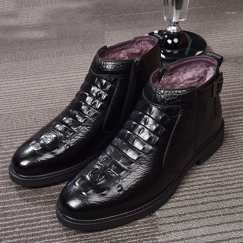 New Winter Fashion Crocodile Style Men Genuine cow Leather Boots high quality Super Warm male Winter Shoes Waterproof Snow Boots1, Black
New Winter Fashion Crocodile Style Men Genuine cow Leather Boots high quality Super Warm male Winter Shoes Waterproof Snow Boots1, Black