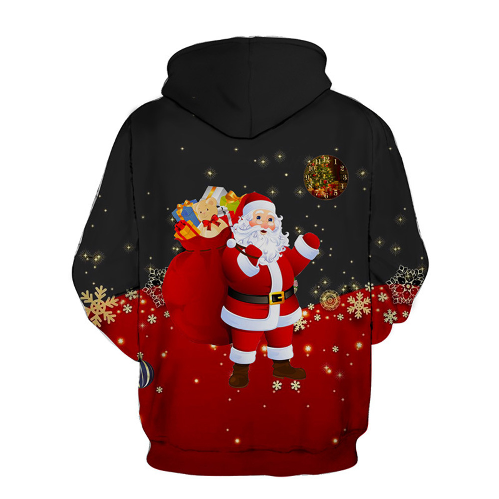 European and American hoodie old man back gift men's 3d printed Christmas sweater, Color1
European and American hoodie old man back gift men's 3d printed Christmas sweater, Color1