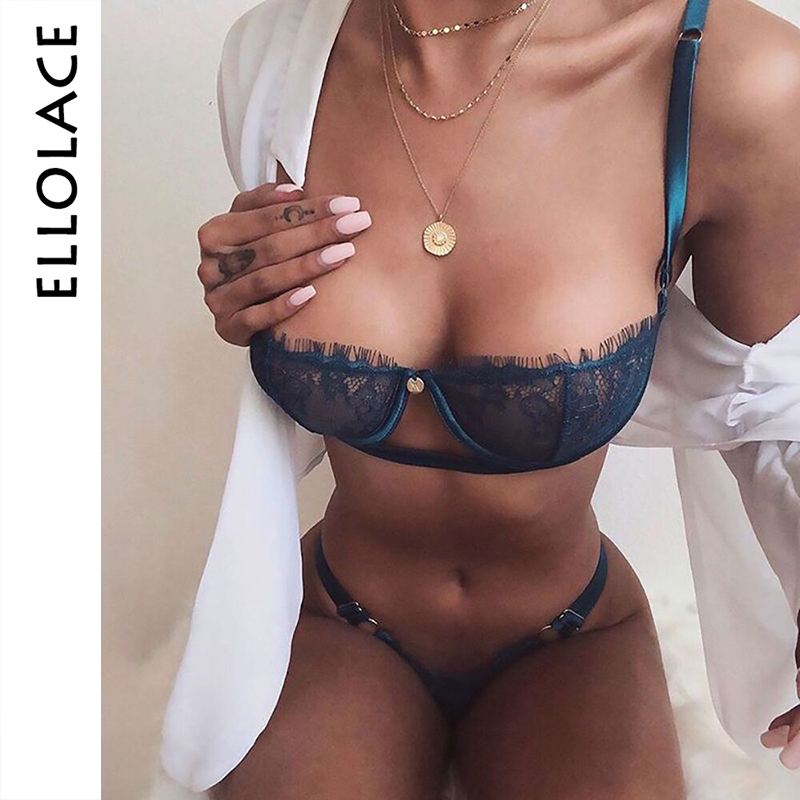 Ellolace Push Up Lingerie Underwear Low Cup Balck Transparent Lenceria Femenina Strap Women Sexy Bra Set Y200708, Dark green
Ellolace Push Up Lingerie Underwear Low Cup Balck Transparent Lenceria Femenina Strap Women Sexy Bra Set Y200708, Dark green