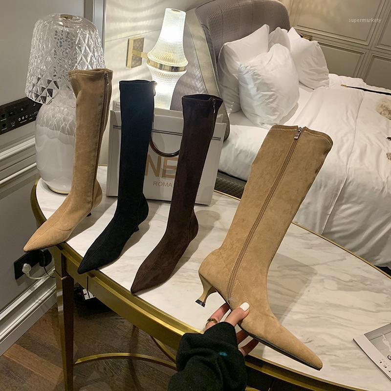 Women Knee High Boots Fashion Sock Boots Woman Suede Thin Mid Heels Autumn Winter Ladies Side Zipper Black Brown Beige1
Women Knee High Boots Fashion Sock Boots Woman Suede Thin Mid Heels Autumn Winter Ladies Side Zipper Black Brown Beige1