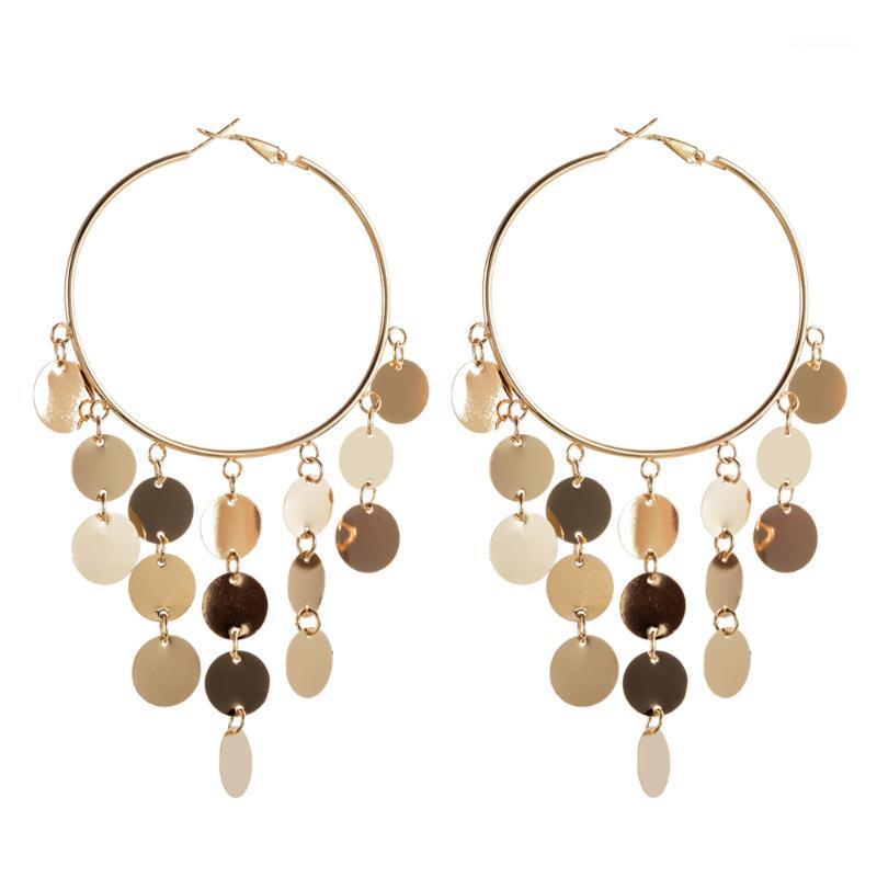 Fashion Hyperbole Drop Earrings Gift For Women Big Round Hoop Sequins Smooth Circle Long Pendant Earring Jewelry Brincos1
Fashion Hyperbole Drop Earrings Gift For Women Big Round Hoop Sequins Smooth Circle Long Pendant Earring Jewelry Brincos1