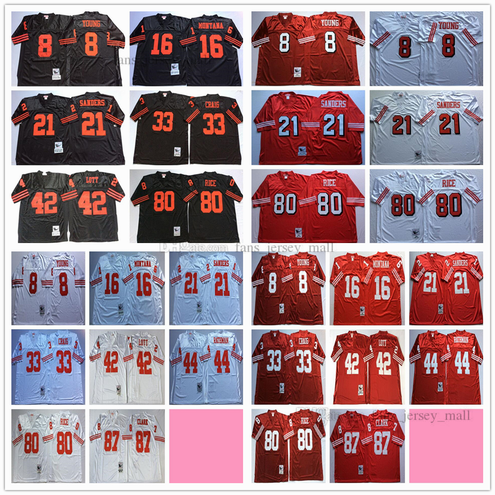 NCAA Top Football 8 Steve Young Jersey 16 Joe Montana 21 Deion Sanders 33 Roger Craig Man Vintage Mitchell and Ness, Same as picture
NCAA Top Football 8 Steve Young Jersey 16 Joe Montana 21 Deion Sanders 33 Roger Craig Man Vintage Mitchell and Ness, Same as picture