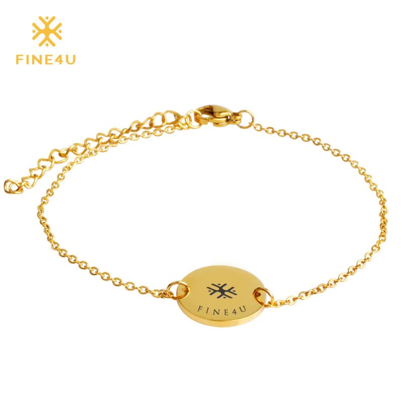 2020 New FINE4U B033 Stainless Steel Disc Charm Bracelet For Women Adjustable Chain Link Bracelets Anklets
2020 New FINE4U B033 Stainless Steel Disc Charm Bracelet For Women Adjustable Chain Link Bracelets Anklets