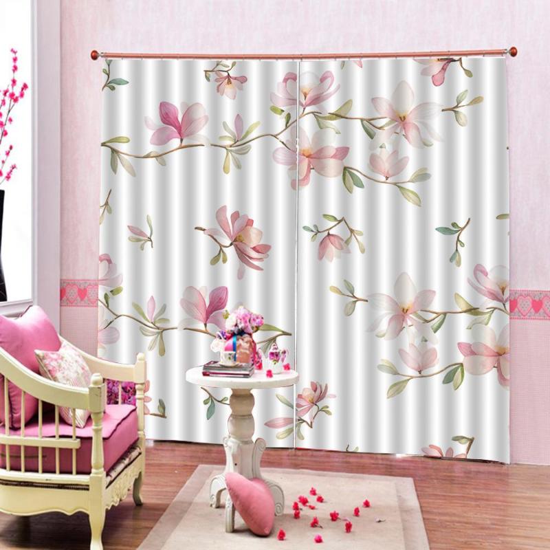 Pastoral Simple Pink flower Window Curtain For Living room Bedroom Polyester Fabric 3D Blackout Drapes Sets (Left and Right Side, As pic
Pastoral Simple Pink flower Window Curtain For Living room Bedroom Polyester Fabric 3D Blackout Drapes Sets (Left and Right Side, As pic