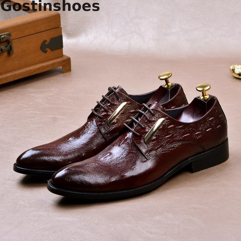 Men Shoes Dress Derby Genuine Leather Formal Leather Shoes Black Brown Crocodile Printed Lace-up Pointed Toe Wedding Men
Men Shoes Dress Derby Genuine Leather Formal Leather Shoes Black Brown Crocodile Printed Lace-up Pointed Toe Wedding Men