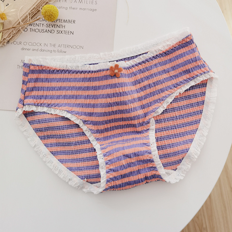 Winter Cotton Wrinkled Candy Seamlessly Ladies'panties Striped Sexy Chorea Mid-rise Young Women's Panties N650 Sjp5, Purple
Winter Cotton Wrinkled Candy Seamlessly Ladies'panties Striped Sexy Chorea Mid-rise Young Women's Panties N650 Sjp5, Purple