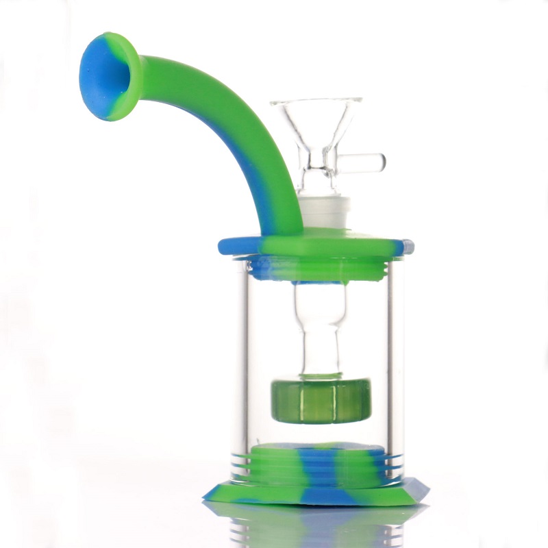 Hookahs 5.9inch Assemble Silicone Bongs dab rig Shower Head percolator Easy clean with 4mm quartz banger pipe mini glass bong
Hookahs 5.9inch Assemble Silicone Bongs dab rig Shower Head percolator Easy clean with 4mm quartz banger pipe mini glass bong