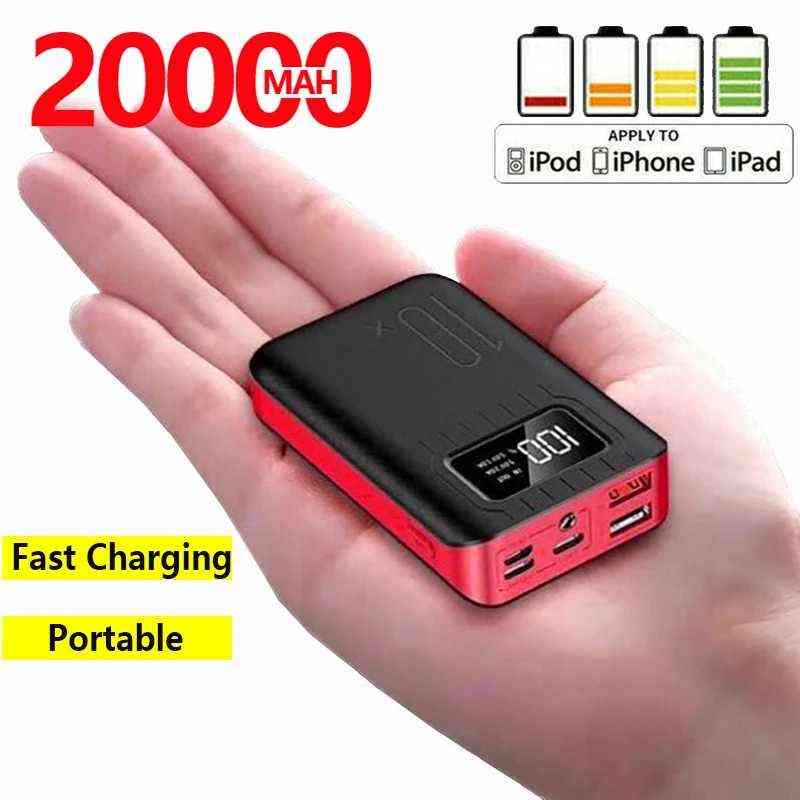 Mini Power Bank Dual USB LED Type-c 20000 mAh Mobile Phone Portable Charger for Fast Charging Input Android for iPhone Xiaomi AA220310
Mini Power Bank Dual USB LED Type-c 20000 mAh Mobile Phone Portable Charger for Fast Charging Input Android for iPhone Xiaomi AA220310