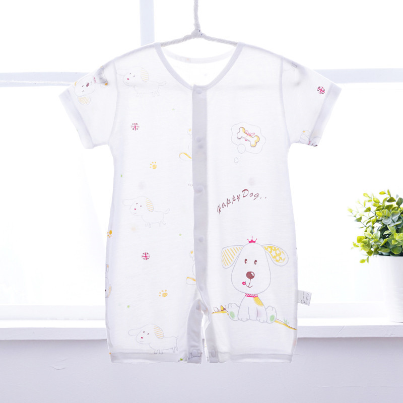 2020 Baby Rompers Newborn Boys Girls Thin Cool Bamboo Fiber Animal Baby Clothes Toddler Infant Overalls 3-24M Baby Costumes Y1221