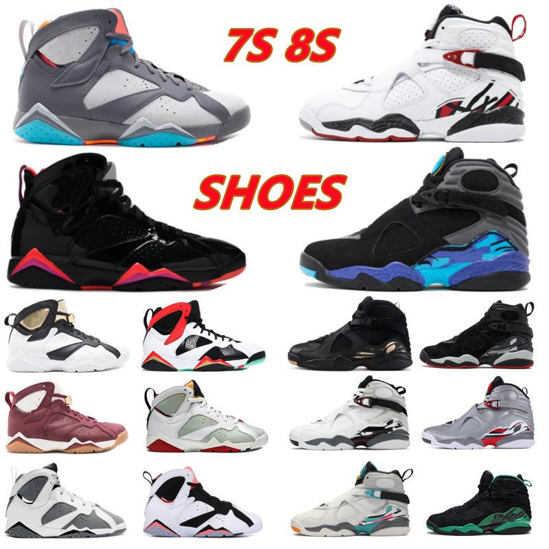 2022 Top Quality Men Basketball Shoes University Blue 7s Bordeaux UNC DMP White Rose 8s Aqua Quai 54 Mint Foam Mens Women Sneakers, Box
2022 Top Quality Men Basketball Shoes University Blue 7s Bordeaux UNC DMP White Rose 8s Aqua Quai 54 Mint Foam Mens Women Sneakers, Box