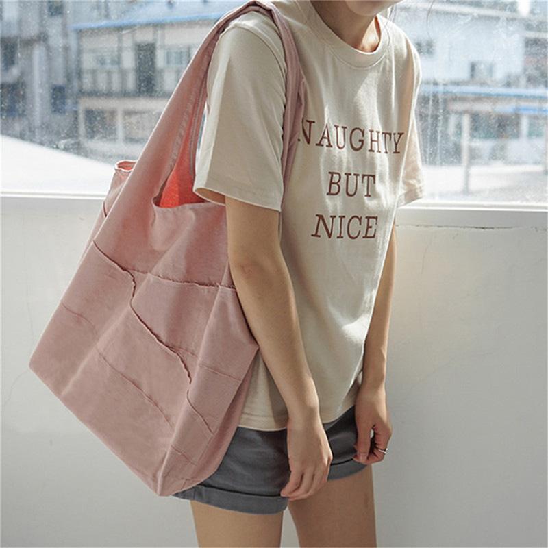 Best Sale Canvas Female Fashion Solid Color Simple Casual Portable Bags women Shopping Bag Twill Stitching handbag Opbergtas, Grey
Best Sale Canvas Female Fashion Solid Color Simple Casual Portable Bags women Shopping Bag Twill Stitching handbag Opbergtas, Grey