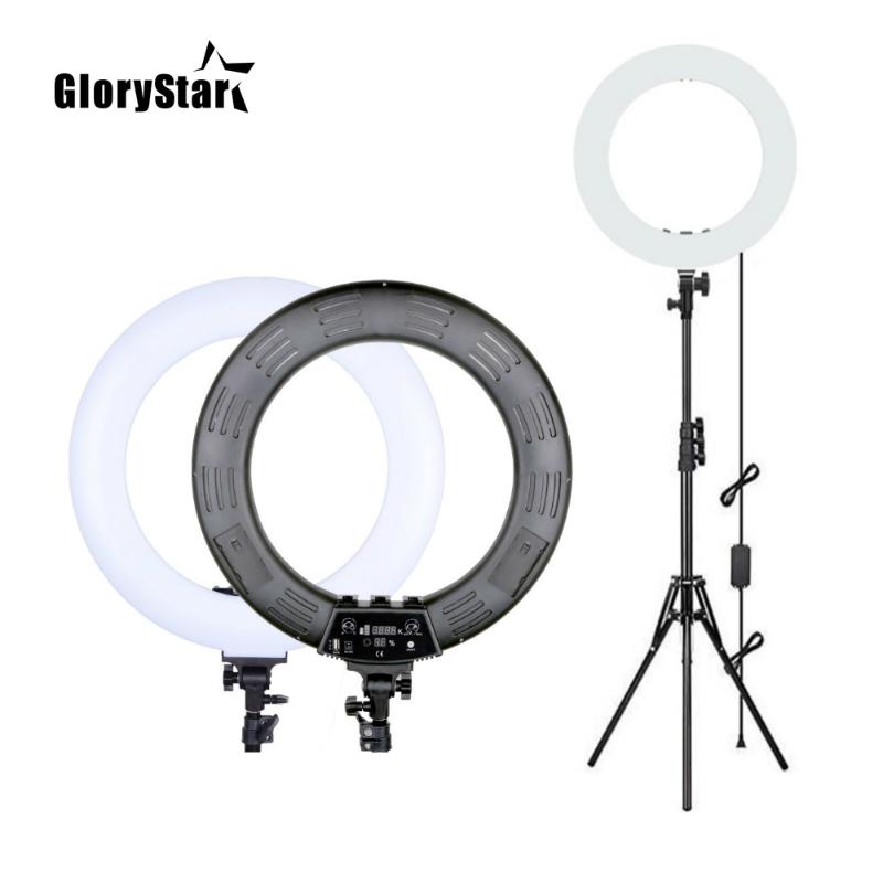 18 inch Dimmable photography ring light 480pcs led beads 60w ringlight lamp makeup light tripod batteries rechargeable battery
18 inch Dimmable photography ring light 480pcs led beads 60w ringlight lamp makeup light tripod batteries rechargeable battery