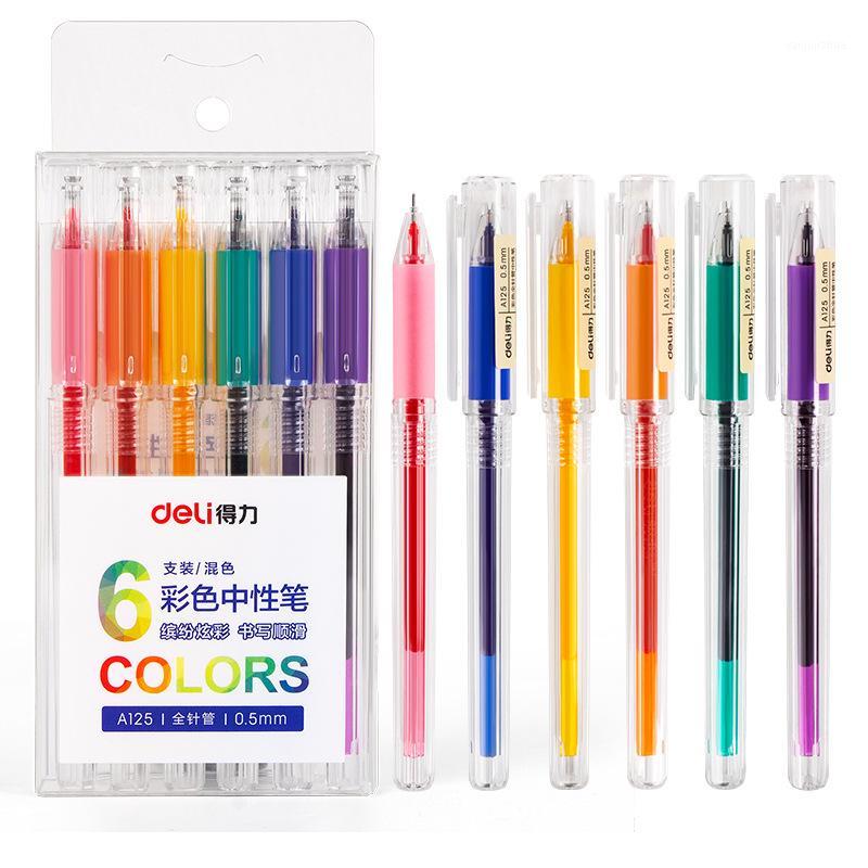 6 pcs/pack 0.5mm Colored Ink Simplicity Color Gel Pen Ink Neutral Pen Promotional Gift Stationery School & Office Supply1
6 pcs/pack 0.5mm Colored Ink Simplicity Color Gel Pen Ink Neutral Pen Promotional Gift Stationery School & Office Supply1