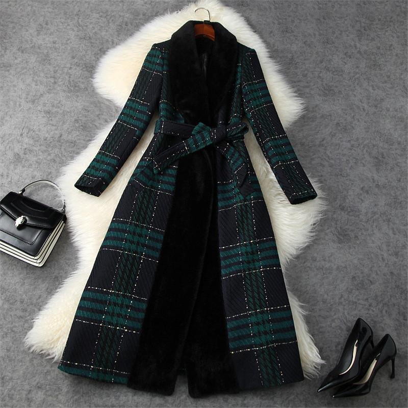 Women' Wool & Blends Winter Fashion Vintage Plaid Thick Warm Overcoat Women Elegant Long Woolen Jackets And Coats Retro Outerwear Female, Green
Women' Wool & Blends Winter Fashion Vintage Plaid Thick Warm Overcoat Women Elegant Long Woolen Jackets And Coats Retro Outerwear Female, Green