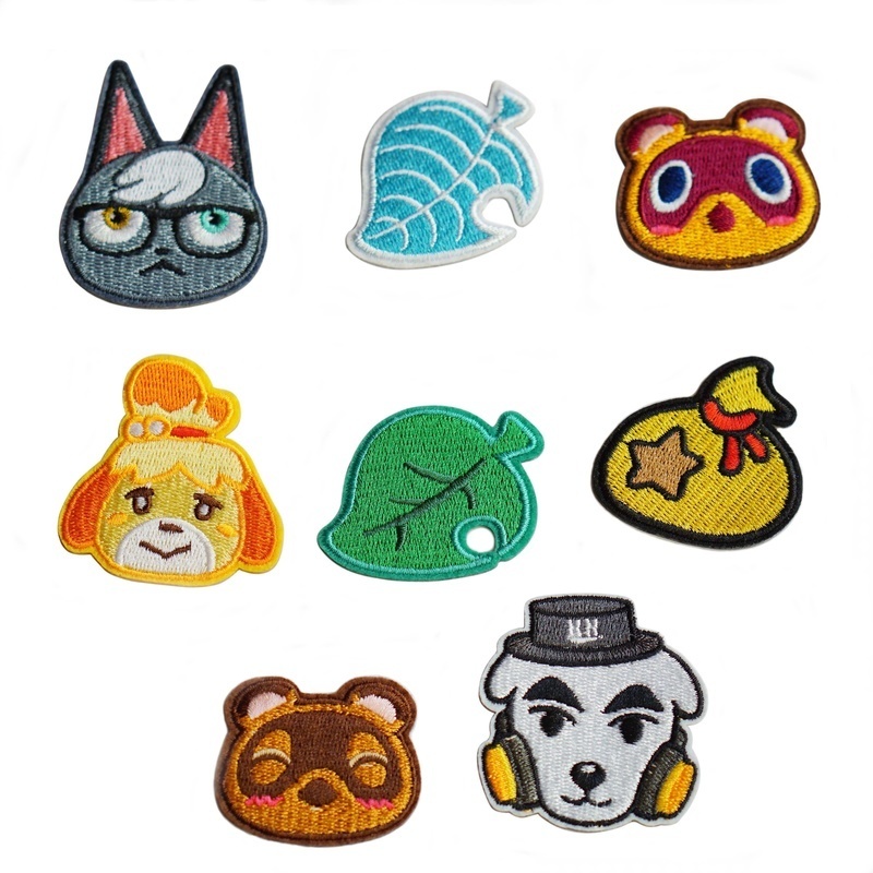 DIY Animal Crossing Iron on Patches for Clothes Jean Jackets Embroidery Patch Stripes Stickers Clothing Applique Decoration LJ201019 от DHgate WW