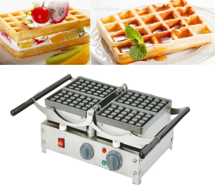 Electric 4 pcs cake 220v /110v Belgium waffle Baker Commercial waffle machine
Electric 4 pcs cake 220v /110v Belgium waffle Baker Commercial waffle machine