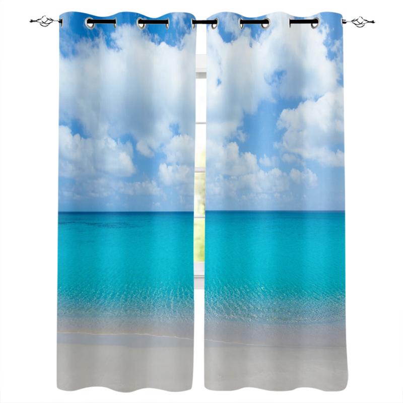 Beach Blue Sky The Scenery Curtains for Living Room Bedroom Kitchen Home Supplies Ready-made Window Curtains, As pic
Beach Blue Sky The Scenery Curtains for Living Room Bedroom Kitchen Home Supplies Ready-made Window Curtains, As pic