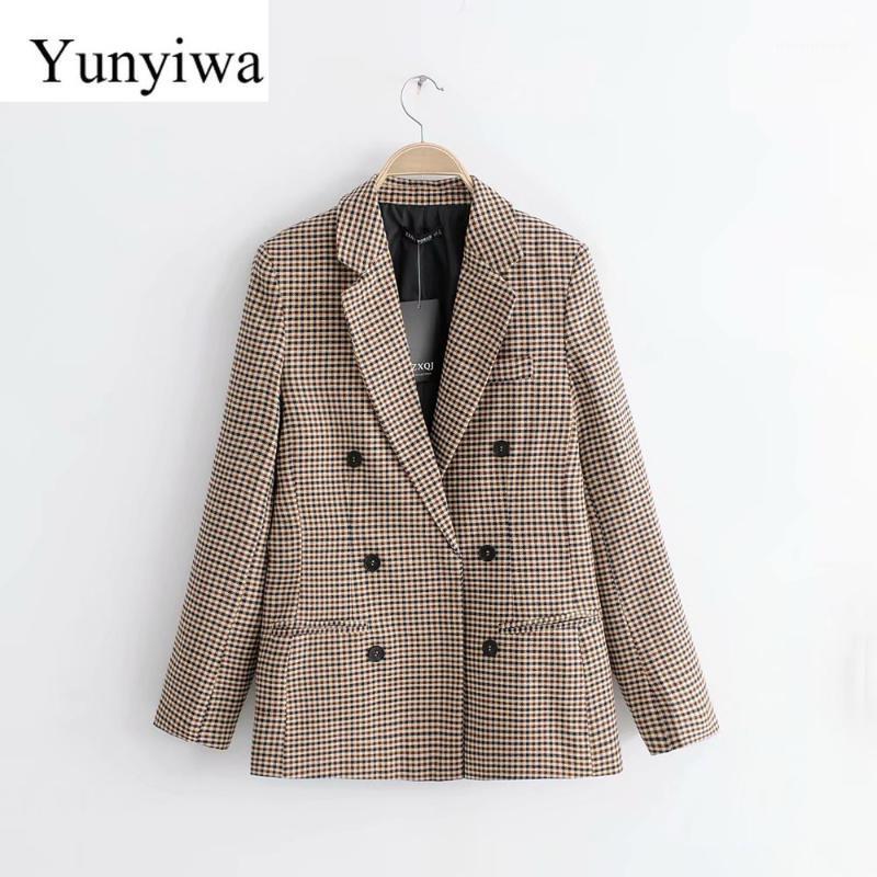 Women Vintage Double Breasted Houndstooth Plaid Print Casual Slim Blazer Ladies Fashion Business Outwear Suits Chic Coat1, As picture
Women Vintage Double Breasted Houndstooth Plaid Print Casual Slim Blazer Ladies Fashion Business Outwear Suits Chic Coat1, As picture