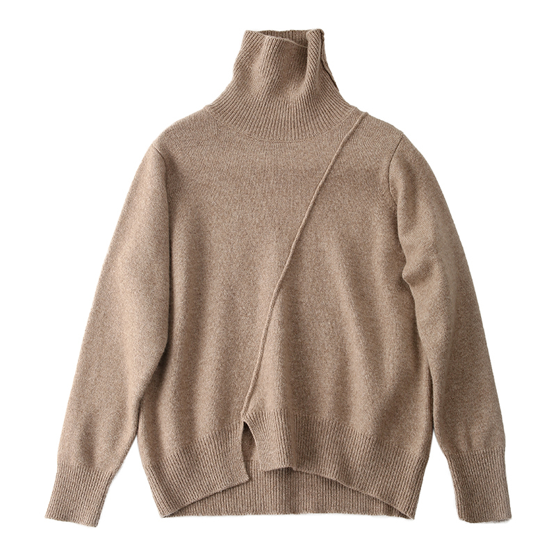 Soft Loose Jumpers for Women Turtleneck Winter Warm Sweater Cashmere and Wool Knitted Pullovers ladies 3Colors standard Clothes 201031