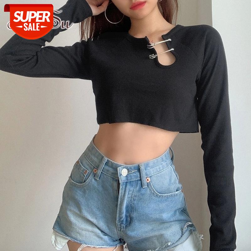 ArtSu Black Crop Top T Shirt Women Harajuku Casual Long Sleeve Cotton Tshirt Ladies Tee Shirt Femme Brooch Fashion Punk TS52323 #7B22, White
ArtSu Black Crop Top T Shirt Women Harajuku Casual Long Sleeve Cotton Tshirt Ladies Tee Shirt Femme Brooch Fashion Punk TS52323 #7B22, White