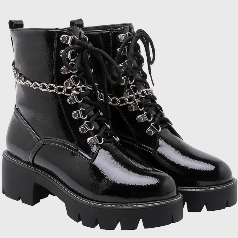 Square Heels Cool Chains Shoelaces Motorcycle Winter Boots Shoes Brand New Match Platform Tide Trendy All Women Round Toe Ankle1, Black
Square Heels Cool Chains Shoelaces Motorcycle Winter Boots Shoes Brand New Match Platform Tide Trendy All Women Round Toe Ankle1, Black