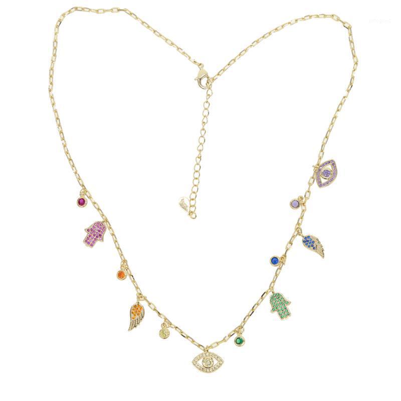 Chains Sexy Women Jewelry Lucky Hamsa Hand Evil Eye Cham Necklaces Silver Color Paved Cz Necklace1
Chains Sexy Women Jewelry Lucky Hamsa Hand Evil Eye Cham Necklaces Silver Color Paved Cz Necklace1