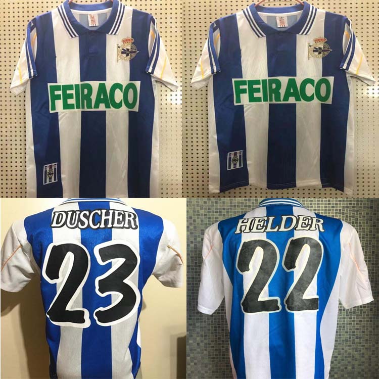 1999 2000 Deportivo de La Coruna retro soccer jersey 99 00 depor home vintage MAKAAY MAURO SILVA FRAN DJALMINHA classic football shirt, Black;yellow
1999 2000 Deportivo de La Coruna retro soccer jersey 99 00 depor home vintage MAKAAY MAURO SILVA FRAN DJALMINHA classic football shirt, Black;yellow