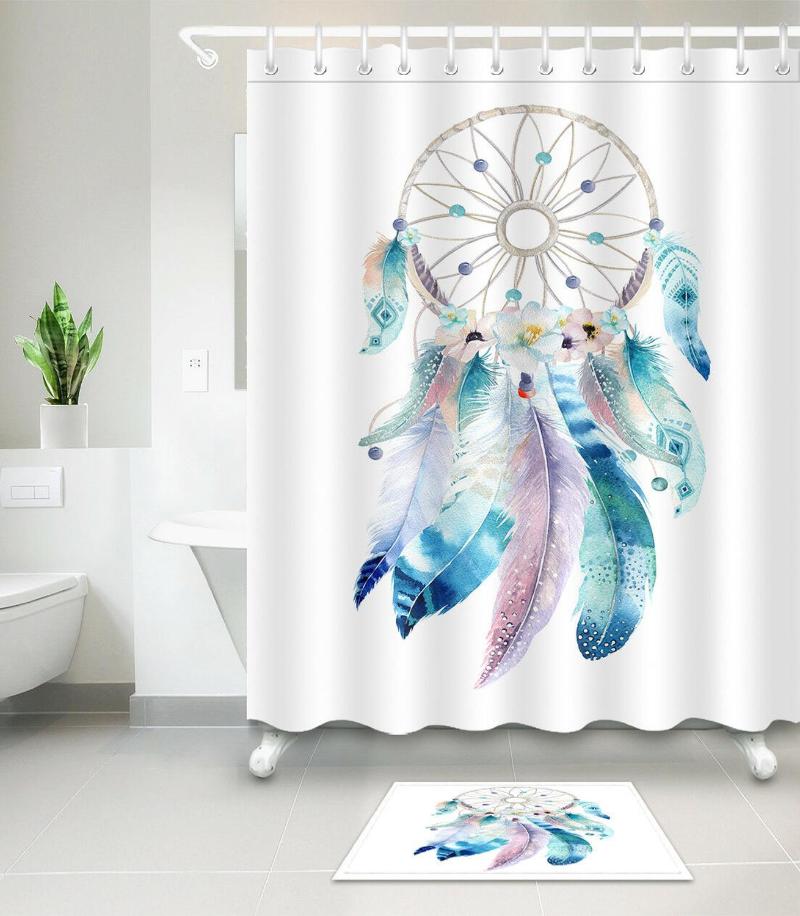 Boho Tribal Dreamcatcher Shower Curtain Sets Vintage Bohemian Ethnic Colorful Feathers Art Decor for Women and Girls Bathroom
Boho Tribal Dreamcatcher Shower Curtain Sets Vintage Bohemian Ethnic Colorful Feathers Art Decor for Women and Girls Bathroom