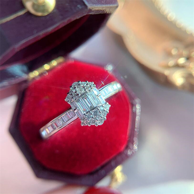 Size 6-10: Sterg Sier Princess Cut White Topaz CZ Dia Wedding Band Ring 4d81