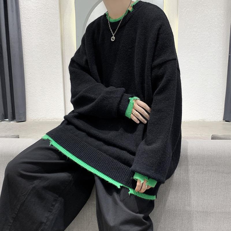 Winter Fake Two-piece Sweater Men's Warm Fashion Casual Knitted Pullover Men Wild Loose Korean Knitting Sweaters Mens Clothes1, Black
Winter Fake Two-piece Sweater Men's Warm Fashion Casual Knitted Pullover Men Wild Loose Korean Knitting Sweaters Mens Clothes1, Black