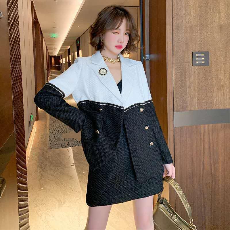 Fall 2020 new tweed into joining the double-breasted suit jacket + A word skirt suits female, See chart
Fall 2020 new tweed into joining the double-breasted suit jacket + A word skirt suits female, See chart