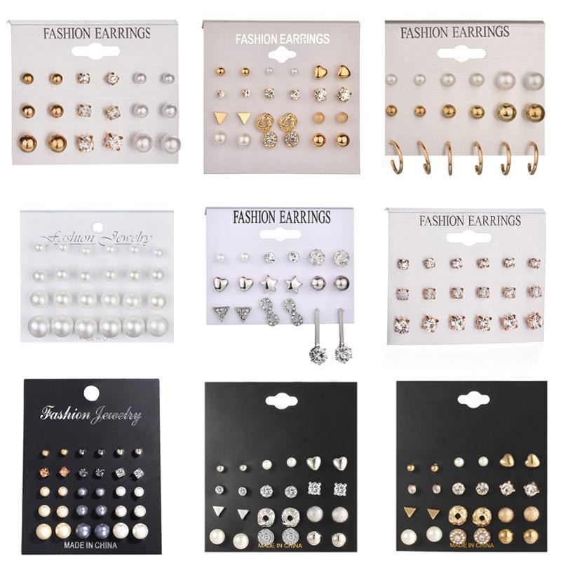 Fashion 12 pair/set Geometric Rhinestone Crystal Stud Earrings for Women Simulated Pearl Flower Piercing Earring Set Accessories1
Fashion 12 pair/set Geometric Rhinestone Crystal Stud Earrings for Women Simulated Pearl Flower Piercing Earring Set Accessories1