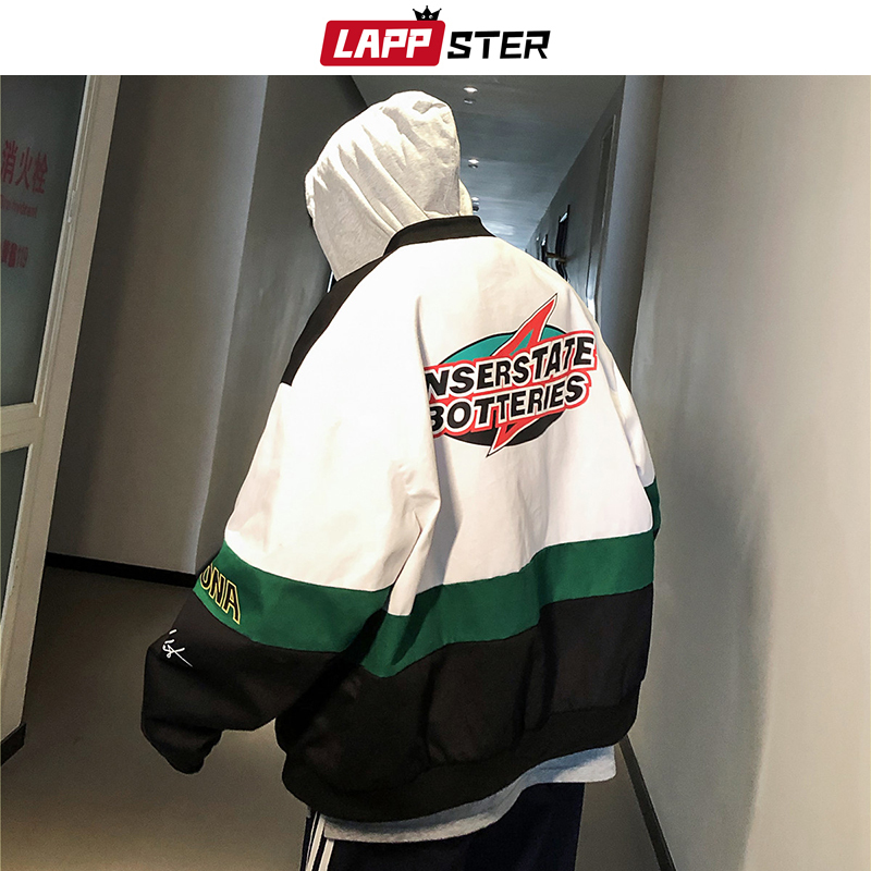 LAPPSTER Men Patchwork Streetwear Bomber Jackets Autumn Mens Korean Fashions Windbreaker Harajuku Hip Hop Jackets Coats 201118