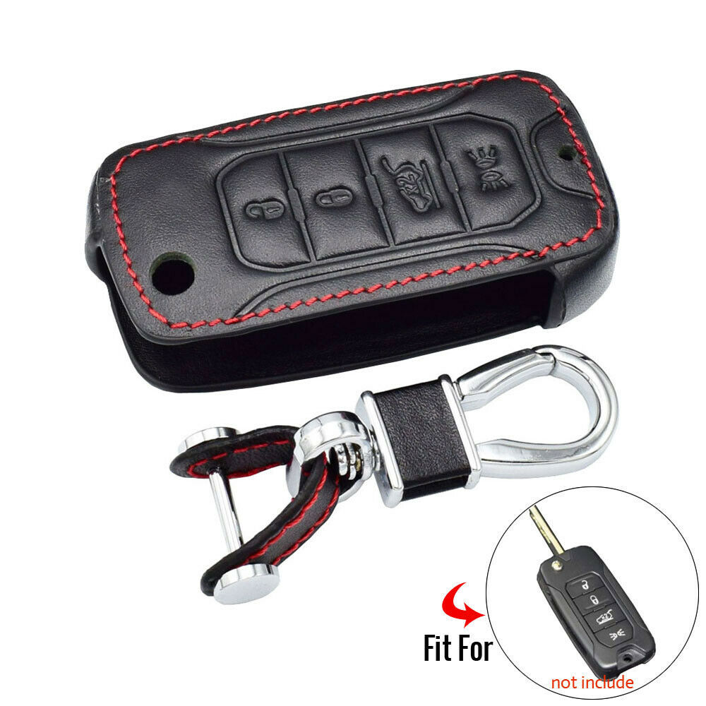 For Jeep Renegade Hard Steel 2016 PU Leather 4 Button Keyless Remote Black Fob Cover Protector Case, Red thread
For Jeep Renegade Hard Steel 2016 PU Leather 4 Button Keyless Remote Black Fob Cover Protector Case, Red thread