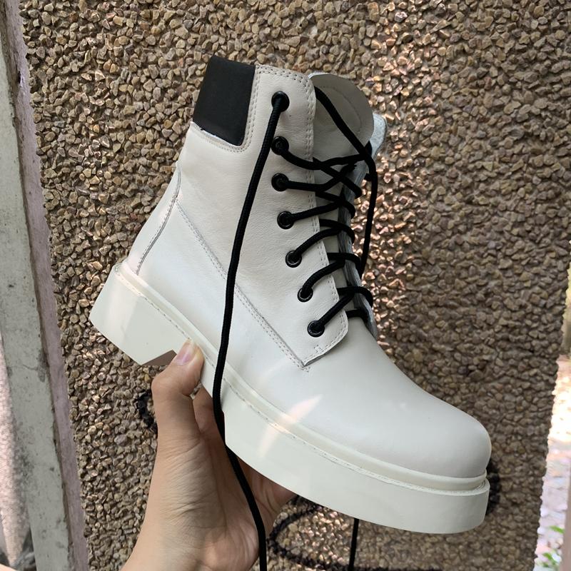 SKLFGXZY boots Genuine leather black white Female boots lace-up Women's shoes Women's Autumn and winter
SKLFGXZY boots Genuine leather black white Female boots lace-up Women's shoes Women's Autumn and winter