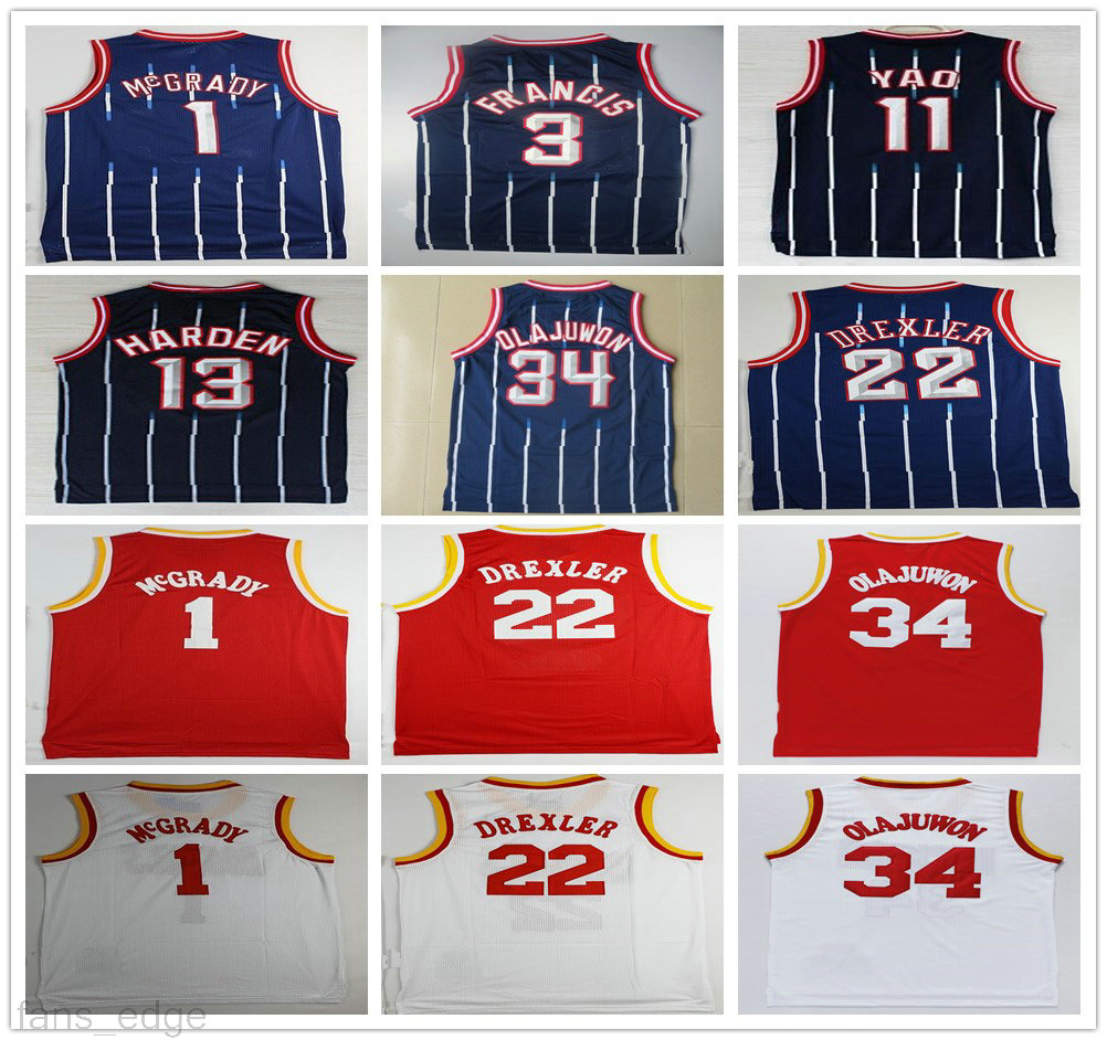 Retro Vintage Classic Basketball Jerseys Clyde 22 Drexler Hakeem 34 Olajuwon Tracy 1 McGrady Steve 3 Francis Yao 11 Ming #13 Harden Jersey, Black
Retro Vintage Classic Basketball Jerseys Clyde 22 Drexler Hakeem 34 Olajuwon Tracy 1 McGrady Steve 3 Francis Yao 11 Ming #13 Harden Jersey, Black