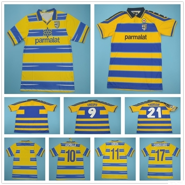 98 99 00 Retro Parma Soccer Jersey CRESPO CANNAVARO ORTEGA BUFFON THURAM FUSER BAGGIO AMOROSO KARAMOH NGLESE 1998 1999 2000 Football Shirt, Black;yellow
98 99 00 Retro Parma Soccer Jersey CRESPO CANNAVARO ORTEGA BUFFON THURAM FUSER BAGGIO AMOROSO KARAMOH NGLESE 1998 1999 2000 Football Shirt, Black;yellow