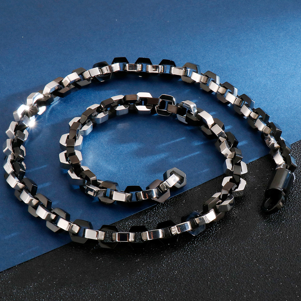 Vintage Heavy Metal Long Link Chains Necklaces For Men Quality Gold Black 316L Stainless Steel Mens Jewellery Accessories 201013