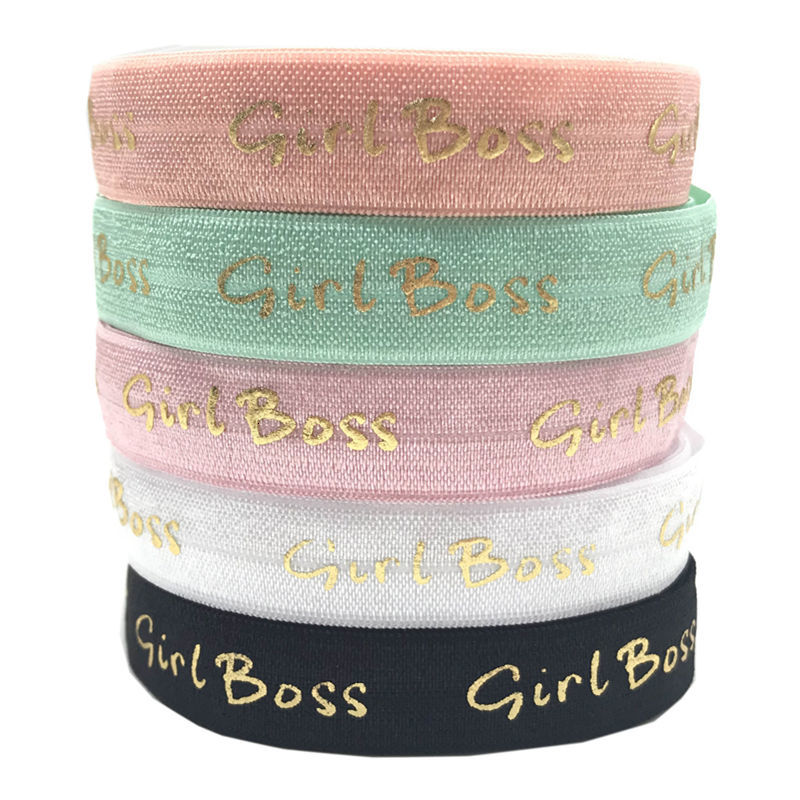 New Arrival Girl boss Printed Fold Over Elastic 16mm 5 colors FOE Elastic Ribbon for DIY Headwear Hair Accessories 10Y/lot, Pink
New Arrival Girl boss Printed Fold Over Elastic 16mm 5 colors FOE Elastic Ribbon for DIY Headwear Hair Accessories 10Y/lot, Pink