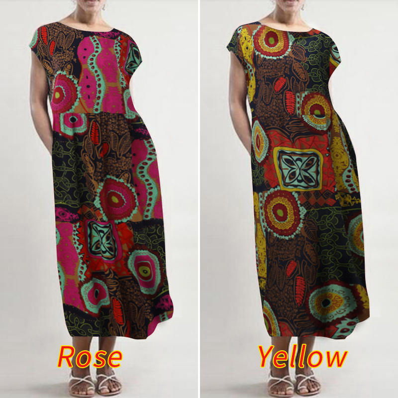 ZANZEA Linen Midi Dress Women's Summer Sundress Fashion Short Sleeve Shirt Vestido Elegant Female O Neck Pleated Party Robe T200620