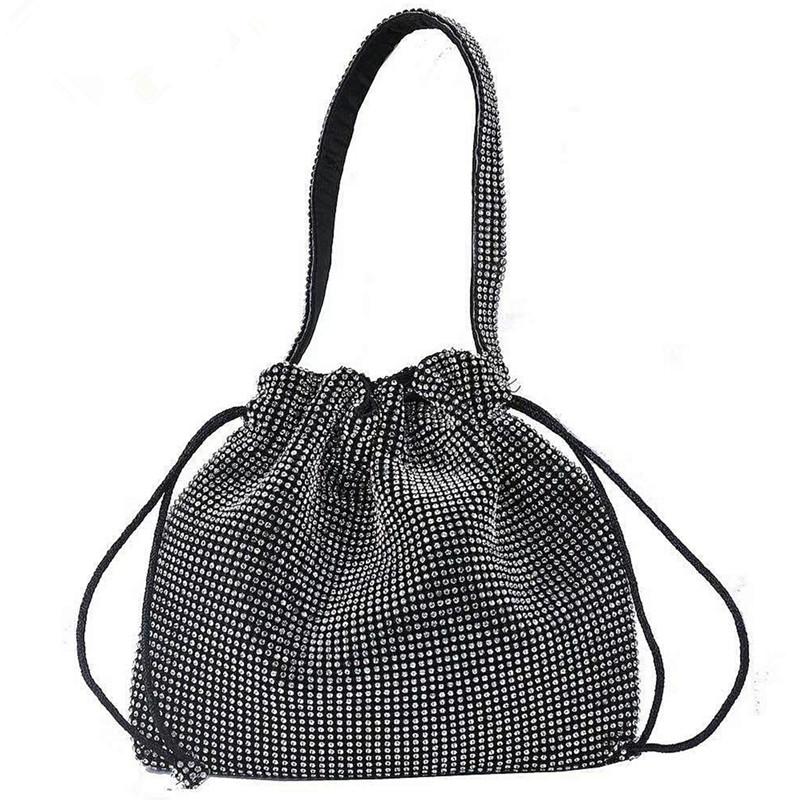 Diamond Handbag Vintage Crystal Design Evening Bag Wedding Party Bride Clutch Velour Bag Purse Rhinestone Shoulder Bags Tassel, Black
Diamond Handbag Vintage Crystal Design Evening Bag Wedding Party Bride Clutch Velour Bag Purse Rhinestone Shoulder Bags Tassel, Black