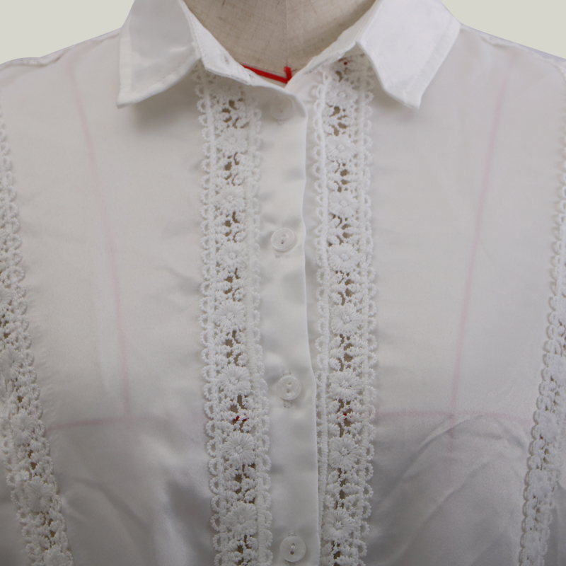 Siskakia Fashion White Shirt Dress Satin Lapel Button Lantern Long Sleeve Pleated Ruffle Hem Midi Dress Elegant Lace Patchwork Y0118