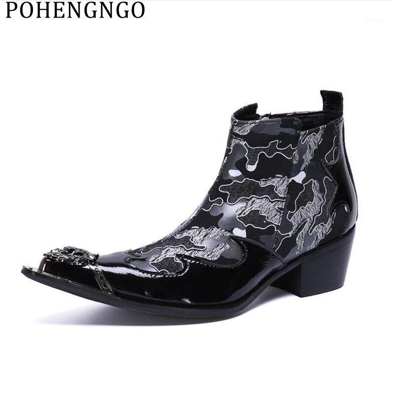 Ltalian Men Genuine Leather Printing Ankle Boots Metal Pointed Cowboy Boots Handsome High top Men Dress shoes1, Black
Ltalian Men Genuine Leather Printing Ankle Boots Metal Pointed Cowboy Boots Handsome High top Men Dress shoes1, Black