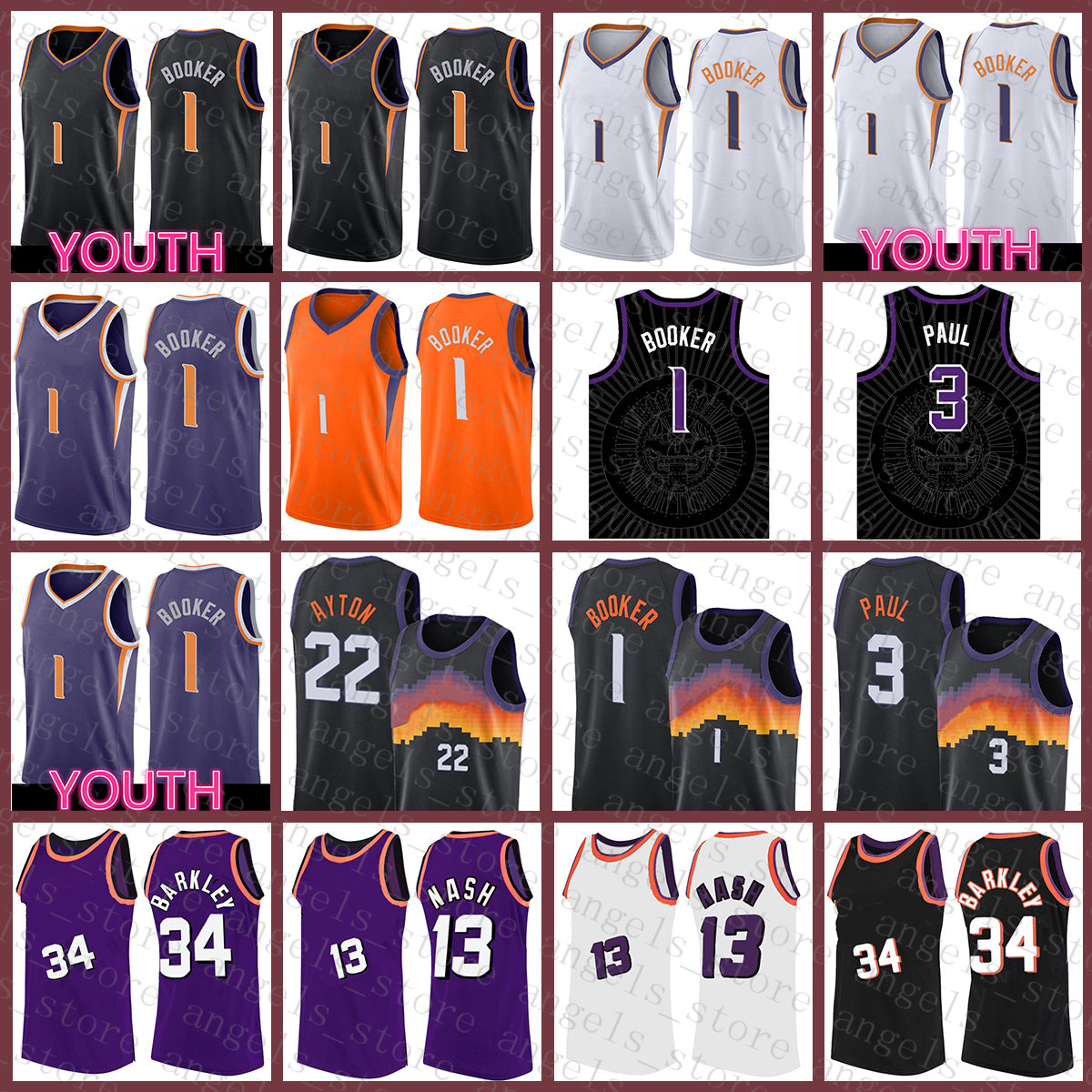 2021 New Devin 1 Booker Basketball Jersey Chris 3 Paul Mens Steve 13 Nash Youth Kids Charles 34 Barkley DeAndre 22 Ayton Black, 2021 mens jersey
2021 New Devin 1 Booker Basketball Jersey Chris 3 Paul Mens Steve 13 Nash Youth Kids Charles 34 Barkley DeAndre 22 Ayton Black, 2021 mens jersey