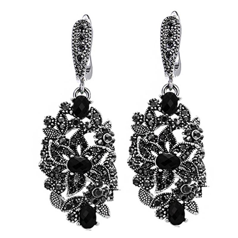 Ajojewel Brand New Vintage Ladies Drop Earrings For Women Jewelry Long Black Crystal Earrings High Quality
Ajojewel Brand New Vintage Ladies Drop Earrings For Women Jewelry Long Black Crystal Earrings High Quality