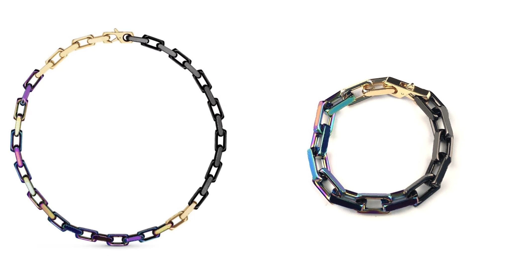 Necklace Bracelet for Man Woman Pendant Necklaces Fashion Unisex Chain Bracelets Jewelry 5 Color